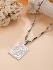 Stainless Steel Initial Letter Pendant Necklace, Durable Modern Single Letter Charm Gift, Elegant Design Suitable For Casual And Formal Occasions