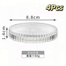 4 قطع من أطباق حامل الشمع الزجاجي: أطباق حامل الشمع الزجاجية المستديرة مناسبة لطاولات العشاء والزفاف والحفلات (شفاف ، أخضر)؛ يمكن استخدامها كأطباق تحت الكؤوس للأعراس وعيد الحب ، وديكور المنزل للغرف