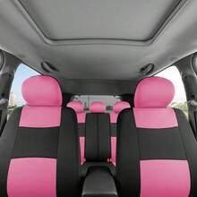 9pcs Fabric Car Seat Covers Combos Set Compatible Universal Fit Auto Accessories For Women New Design