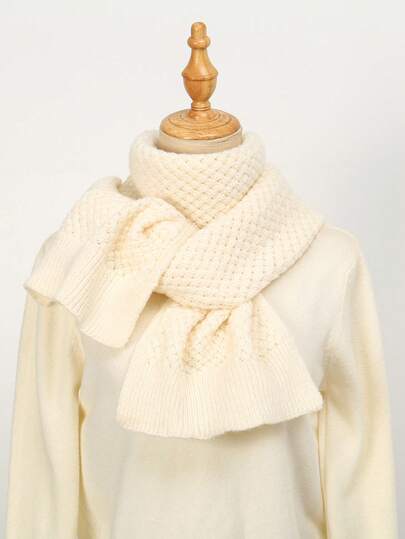 وشاح صلب متعدد الاستخدامات أنيق، وشاح بوليستر عادي، خريف/شتاء