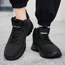 Non Slip Work Boots For Men Slip Resistant Shoes Waterproof Food Service Chef Kitchen Restaurant Working Boots Casual Leather Ankle Boot Outdoor Walking Booties