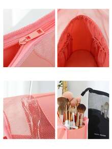 1 Piece Waterproof Travel Makeup Brush Storage Bag, Stationery Eyebrow Pencil Cosmetics Wash Bag, Multi-Functional Portable Handbag Makeup Bag Women Storage, Portable Makeup Brush Bag, Professional Makeup Bag, Artist Storage Bag