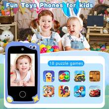 New Kids Learning Toy Phone, Dinosaur Gift Toy, Christmas Birthday Present With 2.8 Inch HD Touch Screen, 18 Games, Music & Dual Camera, Party Creative Gift, Includes 32GB Card - Multicolor - View 7