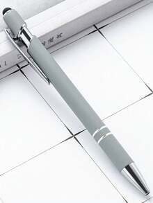 50pcs Customized Text/Logo Luxury Aluminum Barrel Retractable Stylus Striped Ballpoint Pen, Engraved Inspirational Text, Personalized Wedding/Employee/Teacher/Student/Coworker/Halloween Gift,Office Decor,Diy ,Bulk Customization - 多色/圈筆 - 查看 102