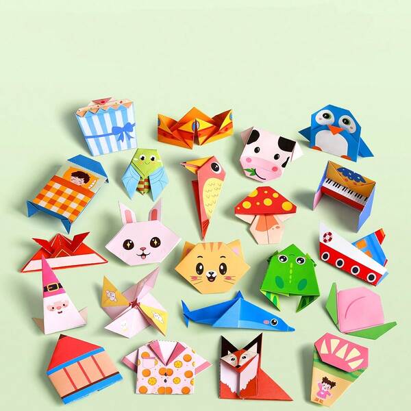 Handmade DIY Colored Paper Crafts, Suitable For Kindergarten, Paper Toys, Kindergarten Projects And Party Favors, Cultivate Children's Practical Skills, Help Children Grow, Can Be Used As Birthday Gifts Or Holiday Gifts, Educational Enlightenment Toys, Birthday Gifts, Children's Handicrafts, Origami