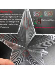 1 件圣诞树顶星，圣诞树顶星带灯 LED 夜灯树顶电池供电圣诞树顶星，适用于树木、圣诞树装饰、派对 - 彩色 - 查看 10