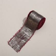 1 卷 4 厘米 * 5 码人造毛皮金属饰边丝带，碎边，适合 Ins 风格花束、婚礼装饰、流苏和蝴蝶结配饰