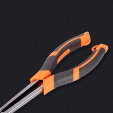 1 قطعة أداة إزالة خطاف الصيد الاحترافية - تصميم أنف طويل، مقبض مانع للانزلاق، بدون حاجة لطاقة، ملقط بفك منحني ذو طرف مدبب، مناسبة كهدية لهواة الصيد، معدات الصيد، ملقط خطاف السمك