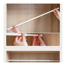 2pcs Adjustable Spring Tension Curtain Rods, Expandable Spring Curtain Rods For Windows, Bathrooms, Cabinets And Kitchens