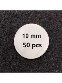 30/100pcs 10mm Natural White Freshwater Shell Beads - Rainbow Color Round Loose Beads, Suitable For Jewelry Making DIY, Bracelet Necklace Earring Craft Supplies - White - View 17