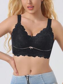French Sexy Lace Bra For Women, Thin Full Cup, Comfortable, Enhances Bust, Prevents Sagging, Lifts & Supports
