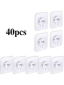 10pcs Non-Trace Hanger Hooks For Picture Frames & Paintings, Strong Adhesive Invisible Sticky Hooks For Wedding Photos, Wall Mount,Punch-Free Non-Marking Photo Frame Stickers Hanging Rack Wall Decoration Hanger Self-Adhesive Screw Patch Sticker Painting Hook