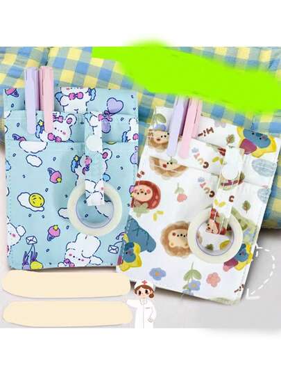 1pc Flip Cover Large Capacity Medical Nurse Doctor Chest Pocket Pen Holder, Leak-Proof Pen Case, Multi-Function Pen Pouch With Clip & Tape Holder