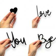 3-częściowy zestaw drewnianych tabliczek w stylu rustykalnym boho "Żegnaj, moja miłości" – wielokrotnego użytku dekoracja ścienna do domu wyrażająca miłość i ciepło dla rodziny i bliskich