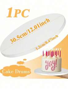 1pc 8/10/12 Inch Round Cake Board, Thick Cardboard, Sturdy Cake Base, Cake Pad, Suitable For Baking DIY Cakes And Pastries, Home Kitchen Baking Accessories, Mother's Day, Easter - Gold - View 22