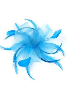 Fascinator Pillbox Hats For Women Feather Flower Church Derby Headband Clip Wedding Tea Party Hat, Mini Cap, Hair Accessories