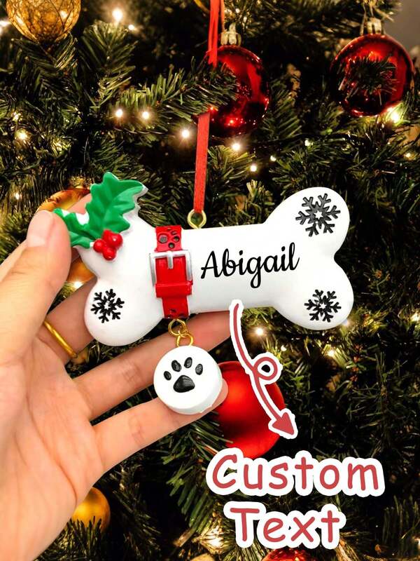 Personalized Christmas Ornaments - Customized Dog Bone Christmas Ornaments (With Name), Christmas Tree Ornaments, Christmas Decorations, Christmas Gifts For Mom And Dad, Pet Friends, Female Friends, Personalized Home Christmas Tree Ornaments, Multifunctional, Adjustable, Waterproof, Mildew-Proof, Decorative, Exquisite, Cute, High-Quality,Multi-Functional,Durable,Ornamental,Reusable,Exquisite,Stylish,High-Quality,Colorful,Modern,Custom,Personalized,Unique,Ideal Gifts For Him,Ideal Gifts For Her,Boyfriend,Dad,Girlfriend,Mom,Family,Friends,Tea Room,Home,Garden,Office,For Anniversaries,For Valentine's Day,For Mother's Day,For Birthdays,For Father's Day,For Graduation,For Weddings,For Housewarming