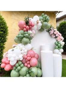 60 بالونة باللون الأخضر النعناعي والوردي، بالونات بيضاء كريمية للشاطئ، بالونات مزينة بالبريق الذهبي، مناسبة لحفلات عيد ميلاد البنات الأميرات، عرض واجهة المتجر، حفلات عيد ميلاد السيدات، حفلات استقبال المواليد، حفلات موضوع حديقة الربيع، ديكور حفلات الزفاف