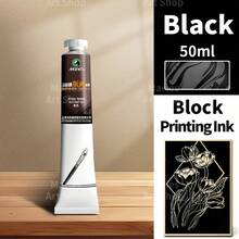 Marie's Marie's Block Printing Ink, 6 Colors In Available, Oil-Based Printmaking Ink Art Tools For Linoleum Block, Perfect For Professional, Permanent Prints (50 Ml)