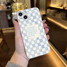 Phone Case: Psalm 34:4 Bible Inspirational Quote  Gingham Aesthetic Phone Case For IPhone 16 11 15 14 13 12 Pro Max Plus Phone Case Religious Christian Gifts For Women Sister,Suitable For IPhone17 Air - 白色 - 查看 3