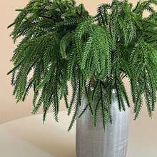 1/2/3 pièces Tiges de plantes artificielles vertes, décoration pour salon, chambre à coucher, mariage, fête, remplissage de bureau. Décoration pour la maison, le bureau, la cuisine, le mariage, la table, les centres de table, le bureau, le jardin, l'extérieur, la maison, le patio, le printemps, l'été, l'automne et l'hiver. Décorations de Noël pour la décoration de la maison et de la pièce