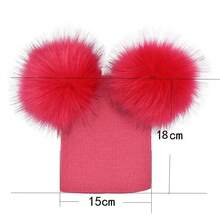 1pc Kids Pom Pom Knit Beanie Hat, Unisex Baby Toddler Outdoor Windproof Warm Cap - 1PC - View 6