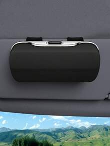 One-Touch Sunglasses Holder For Car Visor – Sunglasses Holder For Car Sun Visor, Dust-Proof & Drop-Resistant Storage Box With Spring Clip, Holds Glasses, ID, Receipts – Universal Fit For All Cars, Perfect Car Accessory For Men & Women