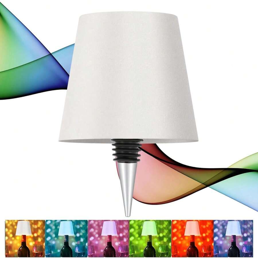Bottle Lamp LED Bottle Lights For Bottles, Cordless Lampshade, 10 Dimming Colors, Bottle Stopper Night Light Kit, Rechargeable RGB Touch-Dimmable, For Home, Bar, Wedding, Party Perfect Gift Perfect Creative Gift 1200mAh Battery IP44 - trắng - Xem 1