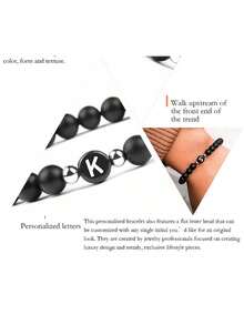 1 szt. Sunshine Boy Campus spersonalizowana minimalistyczna bransoletka ze stali nierdzewnej z 26 angielskimi literami