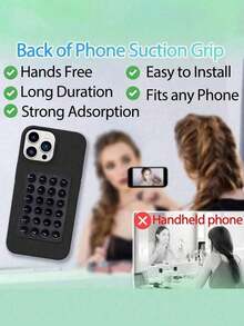 Silicone Phone Grip & Suction Cup Stand Set | Android Compatible Valentine's Day Gift Compatible With IPhone, Android Phone, Gift For Birthday, Family, Friends Phone Holder Phone Stand Phone Accessories