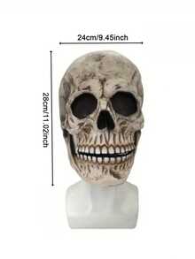 Máscara de silicona, material de látex natural, calavera con movimiento de boca, perfecta para Halloween, cosplay, fiestas, fotografía, cosplay