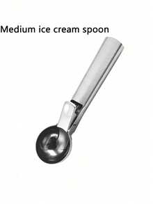 3 piezas Cuchara para helado de acero inoxidable, Tallador de bolas de fruta, Tallador de bolas de sandía, Cuchara para fruta - Plata - Ver 5