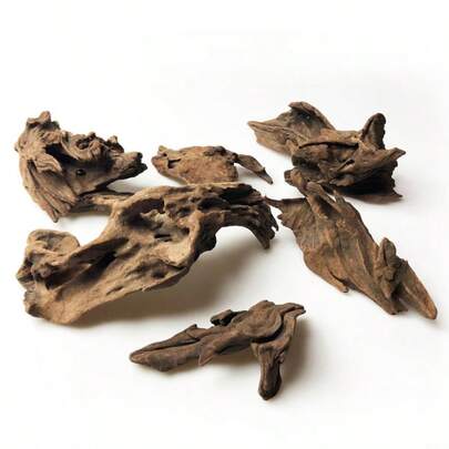 2-pack akvarielandskap mikrolandskapsdekoration nedsänkt trä, akvariedekor, reptilgren, drivved till akvarium, hård akvarielandskap, hantverk, bettafiskdekor, drivvedsgren till reptiler