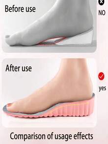 1双女士增高鞋垫，4D云垫，抗菌、防臭、透气、减震、舒适，男女适用 - 粉色 - 查看 3