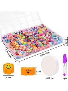 Boho Polymer Clay Beads Kit, Multi-Elements Polymer Clay Beads Kit For Jewelry Making, DIY Necklace Earring Bracelet Friendship Gifts, Accessories Making