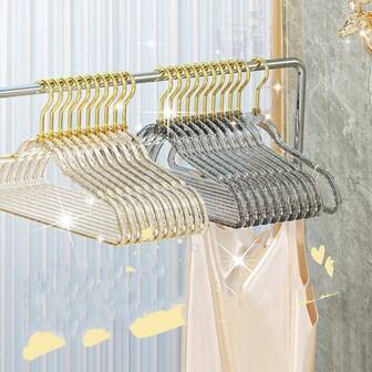 2/3 件亚克力衣架，透明塑料衣架，可爱水晶粉末涂层，无缝家居装饰