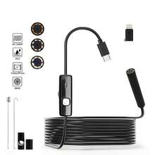 1pc HD 1080P High Definition Industrial Endoscope, Flexible Rigid Cable Inspection Camera For IOS And Android