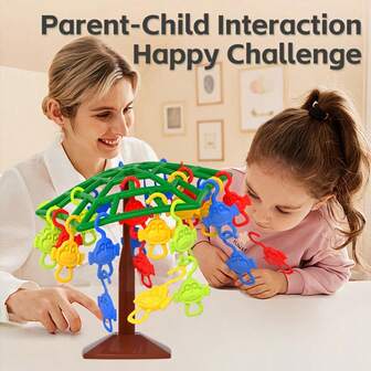 猴子平衡树 - 桌面互动挑战玩具，适合作为圣诞节、万圣节礼物、有趣的派对游戏玩具