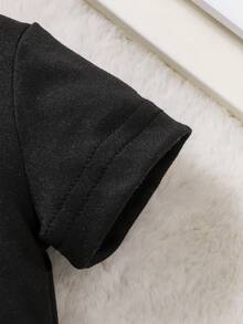 New Arrivals Baby Girl Summer Short-Sleeved Romper With Letter Print For Infants And Toddlers