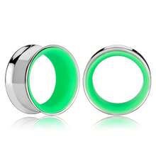 2PCS Hot 8-19MM Two-Color Stainless Steel Horn Fit Body Ear Tunnels Piercing Body Jewelry Stretcher Studs Unisex New Hypoallergenic Jewelry Women Gift