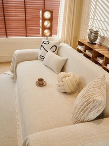 1 Toalla de sofá de ante de lujo minimalista, funda de sofá de estilo bohemio, funda de sofá de lujo con textura de alta calidad, decorativa, protectora, apta para mascotas, antideslizante, antipolvo, anticorte de gato, universal para todas las estaciones, adecuada para dormitorios, salas de estar, librerías, oficinas, automóviles, clubes, fiestas, sofás de 1-4 personas, sofás en L