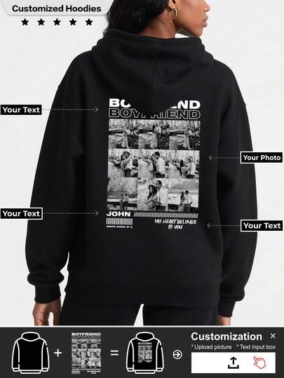 A Custom Thickened Hoodie, Made With Your Picture, Can Be Given As A Gift To Anyone You Want, A Must For Winter,