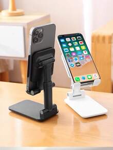 1 Stück faltbarer Handyhalter, verstellbarer Tablet-Ständer für den Schreibtisch, tragbarer Desktop-Handyhalter, universelle freihändige Halterung, zusammenklappbare Wiege-Dockingstation, Bürozubehör, perfekt für Videoanrufe und Filme schauen, tolles Technik-Geschenk zu Halloween, Weihnachten