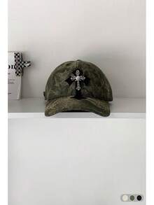 男女通用迷彩棒球帽，街头潮流可调节后扣帽，宽边防晒，做旧牛仔软顶帽，男女皆宜 - 彩色 - 查看 17