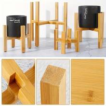 1 peça de madeira resistente com 4 pernas, design moderno de jardim, formato assimétrico, leve, plantador para ambientes internos/externos, suculentas, aquário, suporte para fonte (plantador não incluído)