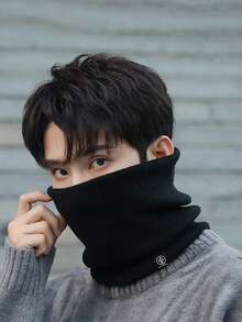 6 件/2 件/1 件冬季针织毛绒加厚围巾男女通用户外休闲运动骑行防寒围脖防风防寒保暖围巾