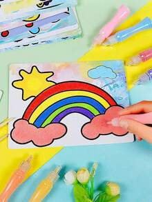 1 Set DIY Manualidades Creativas de Arte Mágico de Dibujos Animados, Incluye de Colores Múltiples y 12/24 Tableros de Pintura, Temas de Vehículos y Animales, Regalo Ideal para Cumpleaños o Fiesta