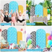 D3Pcs Arch Backdrop Cover Story Arch Cover Wedding Arch Covers Spandex Backdrop Stand 4ft 5ft 6ft For Wedding Birthday Banquet Boy Girl Toy Arch Cover Decoration Cartoon Story10