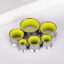 2PCS Hot 8-19MM Two-Color Stainless Steel Horn Fit Body Ear Tunnels Piercing Body Jewelry Stretcher Studs Unisex New Hypoallergenic Jewelry Women Gift