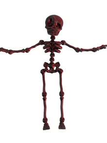 1pc Halloween Skeleton Bone 3D Printed Dragon Figurine, Skeleton Man 3D Dragon Chinese Dragon Fridge Magnet Decor, Magnetic Skeleton Art Ornament Gift